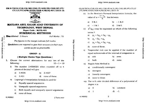 Numerical Methods Notes for BTech CSE 4th Sem (2016) - Studocu