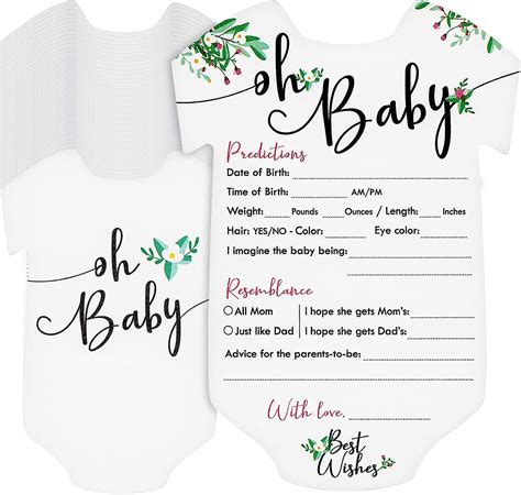 Buy MAIGO20pcs Baby Prediction Cards - Baby Shower Prediction Cards ...