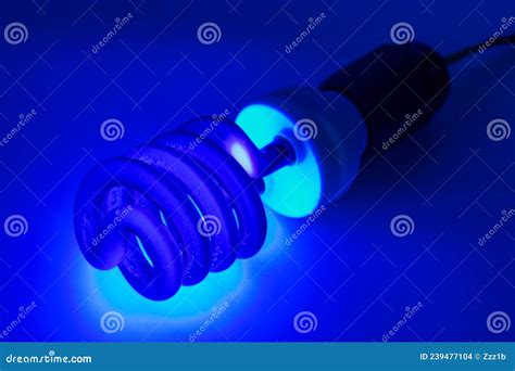 Compact UV - Ultraviolet CCFL - Cold Cathode Fluorescent Lamp on White ...