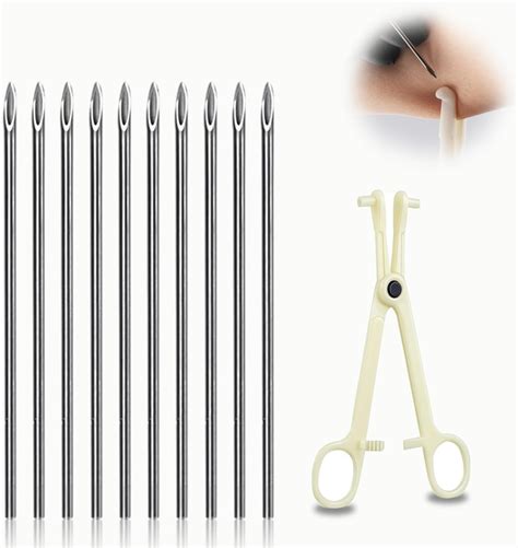 Amazon.com: 30pcs Ear Nose Piercing Needles, 18G Body Piercing Needle ...