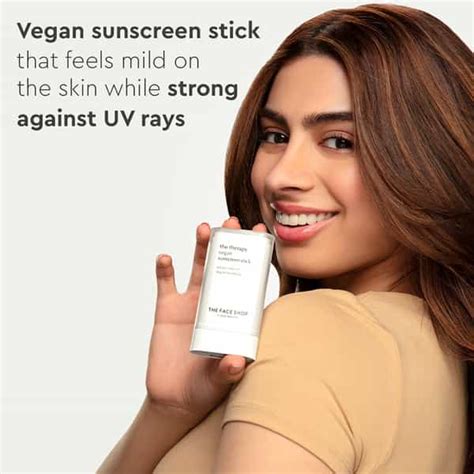 Buy THE FACE SHOP THE THERAPY VEGAN SUNSCREEN STICK SPF50+ Online & Get ...