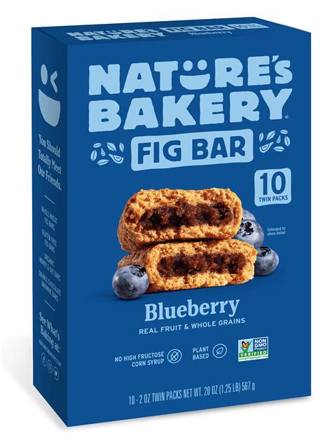 Nature's Bakery Blueberry Fig Bars, 10 Twin Packs, 2 Oz each - Walmart ...
