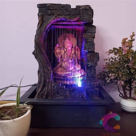 CHRONIKLE Polyresin Ganesha Idol Golden Brown Table Top Home Decor ...