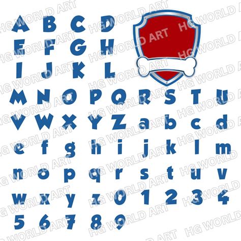 Paw Font, Patrol Font, Paw Svg, Patrol Svg, Patrol Font Svg, Patrol ...