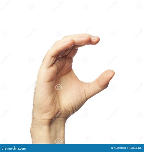 Finger Spelling Letter C in Sign Language on White Background. ASL ...