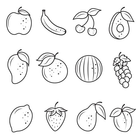 Outline Of Fruits