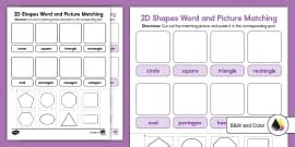 Kindergarten Shapes Worksheet | Math | Twinkl USA - Twinkl