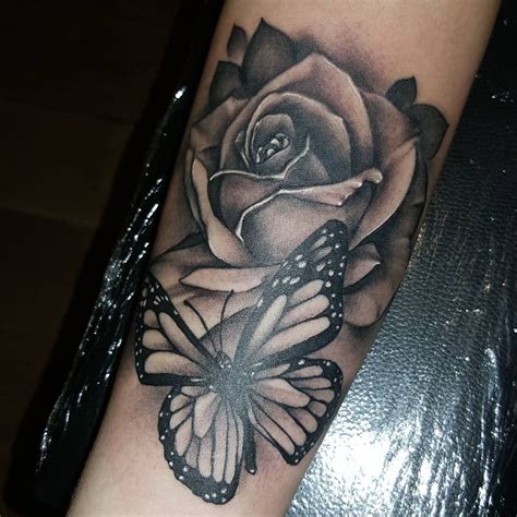 Butterfly Rose Tattoo Designs Free