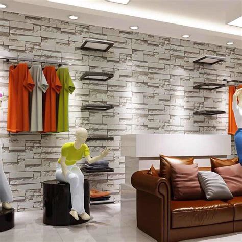 JAAMSO ROYALS Waterproof Self-Adhesive White Grey Brick Pattern Peel ...