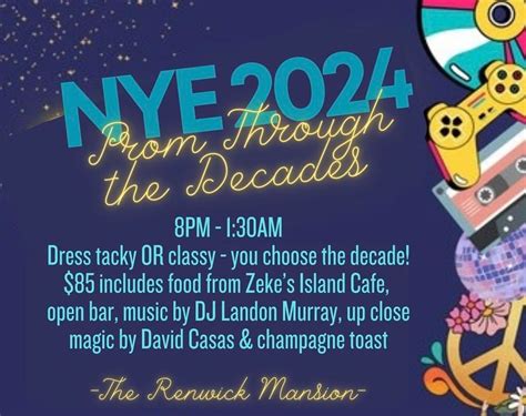 NYE 2024 // Prom Through the Decades, The Renwick Mansion, Davenport ...