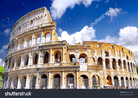 The Colosseum, The World Famous Landmark In Rome, Italy Stock Photo ...