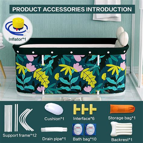 Buy ONEBOOK Portable Bathtub, Folding Bath Tub for Adults, Movable ...