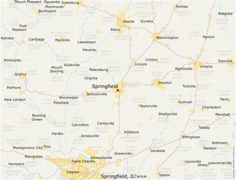 Image result for Springfield IL Map