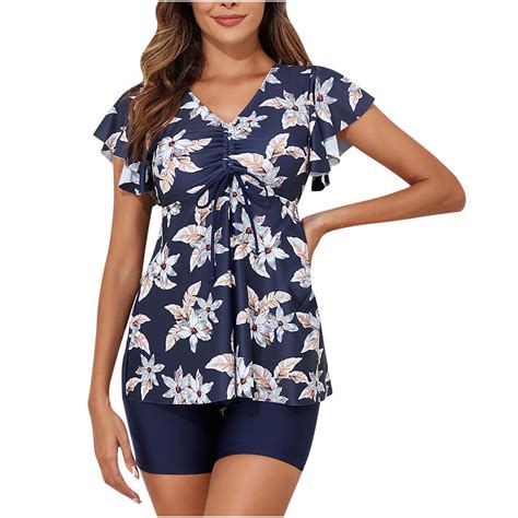 WREESH Womens Two Piece Swimsuit Tankini New Fashion Swimwear Casual ...