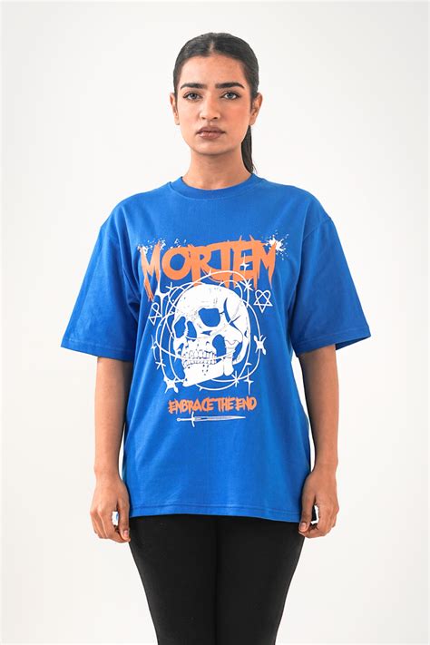Mortem Royal Blue Oversized T-shirt – CLAZEP