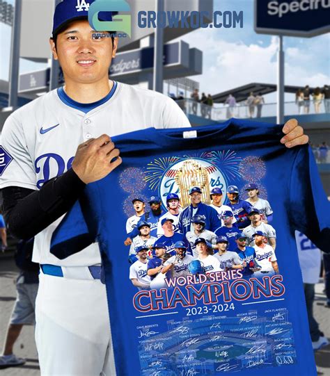 Los Angeles Dodgers Celebrating World Series Champions 2023-2024 T ...