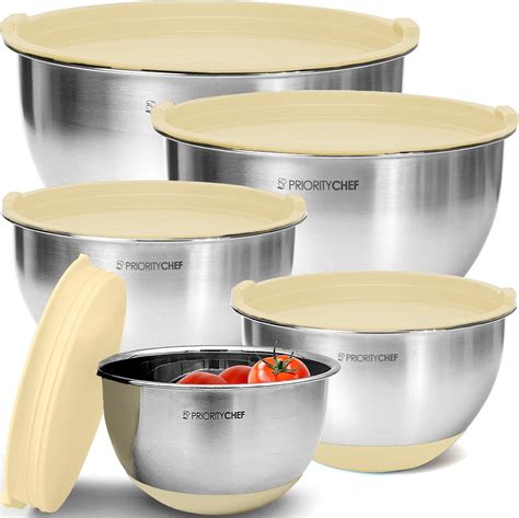 Amazon.com: Priority Chef Premium Mixing Bowl Set With Airtight Lids ...