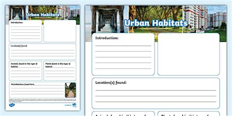 Urban Habitats Non-Chronological Report Template