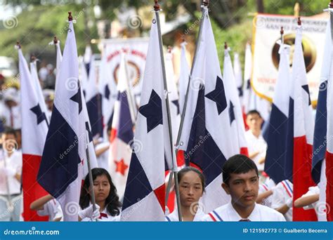 Patriotic Youth with Panamanian Flags Editorial Stock Photo - Image of ...
