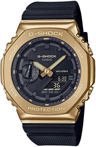 Casio G-Shock GM-2100-1ADR Silver Analog-Digital Dial Black Resin Strap ...