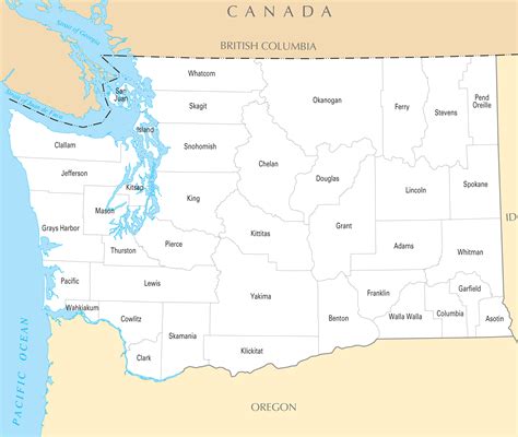 Washington State Map Printable