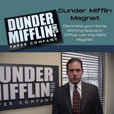 Buy Dunder Mifflin Fridge Magnet - Perfect for Fans of The Office ...