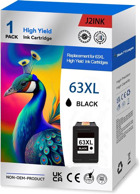 Amazon.com: 63 63XL 3830 4520 Printer Ink Cartridge for HP Black Ink 63 ...