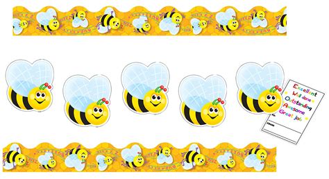 Bordures Abeilles Thème Ruche Décoration Scolaire - Bordure Bourdon Et ...
