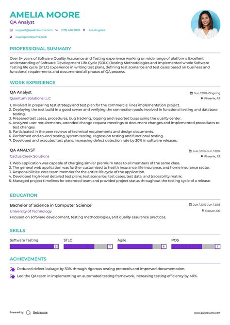 10+ QA Analyst Resume Samples & Templates for 2025