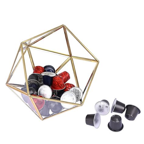 HighFree Glass Coffee Pods Holder, Coffee Pod Drawer Large capacity ...