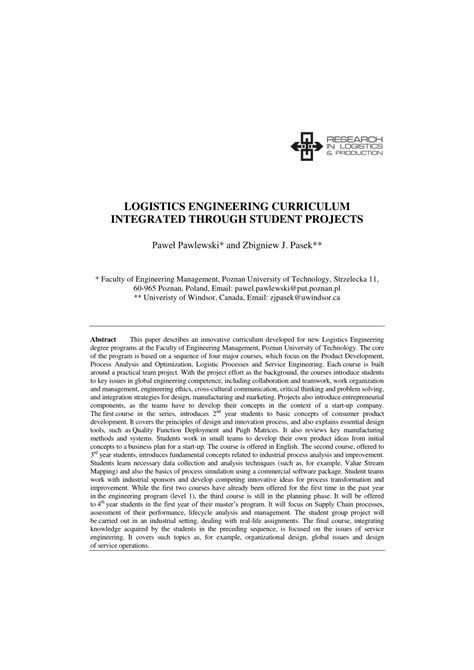 Image result for Logistics Engineering Projects