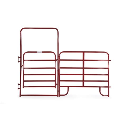 Tarter 8-ft H x 12-ft W Red e-coat Steel Farm Corral Fence gate in the ...