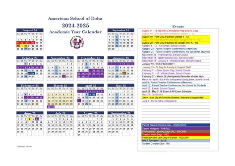 ASD Calendar Published Version - American School of Doha ...