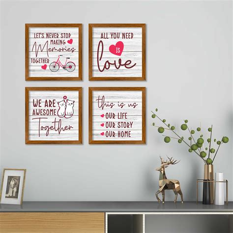 Love Quote Wall Frame Set of Four – Homcraft