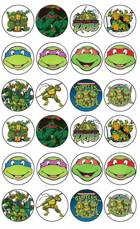 Free Printable Teenage Mutant Ninja Turtle Cupcake Toppers - FREE ...