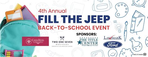 Fill the Jeep - Back-To-School Backpack Drive, The Title Center ...