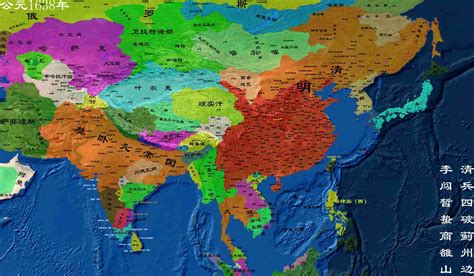 公元1638年清朝地图【中国清代地图】_好学历史网