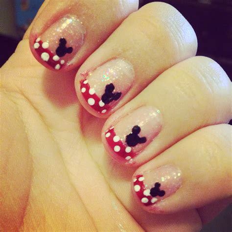 Disney inspired nail art. I saw this design on Pinterest and had to try ...