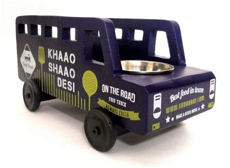 Buy EK DO DHAI Wooden Food Truck Platter with Bowl, Purple Online at ...