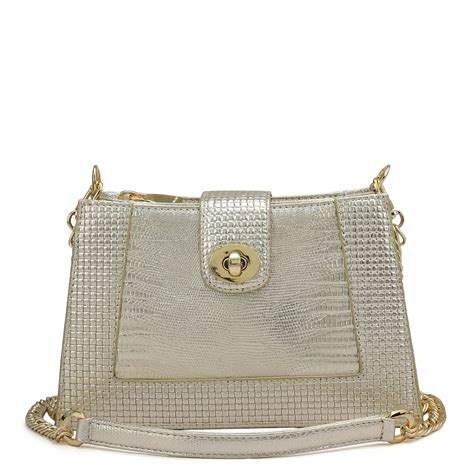 Small Metallic Leather Sling - Gold – Da Milano
