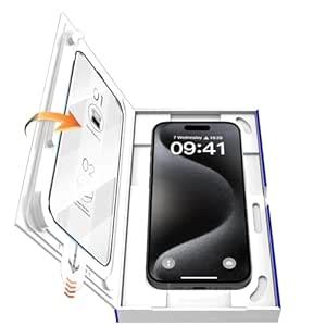 IQShield DIY-Fit Tempered Glass Screen Protector Guard For iPhone 16 ...