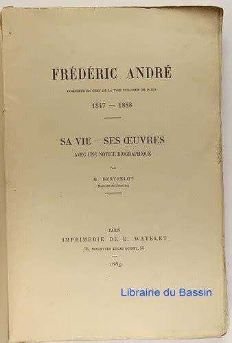 Frédéric André 1847-1888 life works Berthelot | Ubuy India
