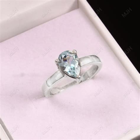 Buy Aquamarine Ring, Womens Aquamarine Ring, Silver Aquamarine Ring ...