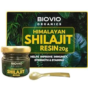 BIOVIO ORGANICS Himalayan Shilajit Resin 20g | Shilajit Original for ...