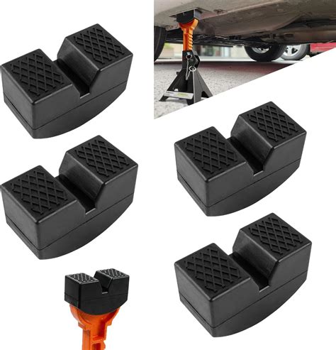 Donext Jack Pad Adapter for Jack Stands 3 Ton Rubber Slotted Frame Rail ...
