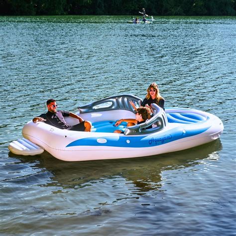 Aquayam Lake Floats 6 Man Boat Float Floating Island for Lake ...