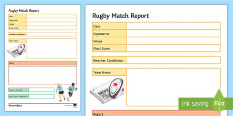 Rugby: Match Report Template