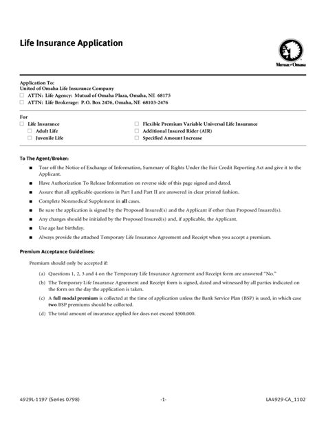 Image result for Sample Life Insurance Application Forms