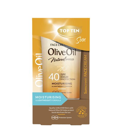 TOP TEN OLIVE OIL Sunscreen Face Cream SPF 40 – Top Ten Kozmetika