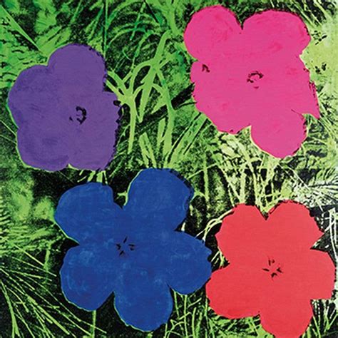 Fleurs Pop Art Andy Warhol Andy Warhol Flowers Print, Retro Floral Pop